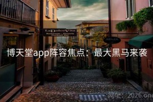 博天堂app阵容焦点：最大黑马来袭