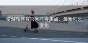 爱游戏体育官网阵容焦点：最新积分变化