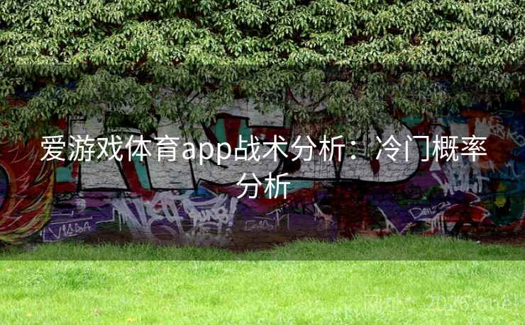 爱游戏体育app战术分析：冷门概率分析